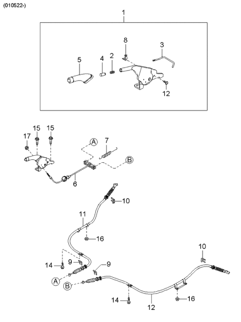 2004 Kia Spectra Parking Brake System Diagram 3