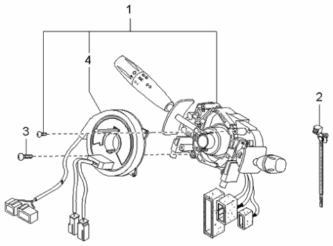 2002 Kia Spectra Combination Switch Diagram