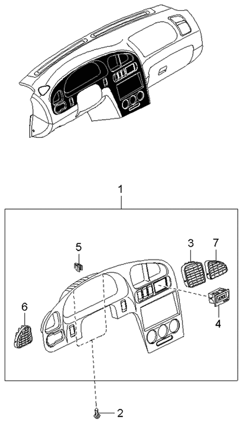 2003 Kia Spectra Meter Hood Diagram 2