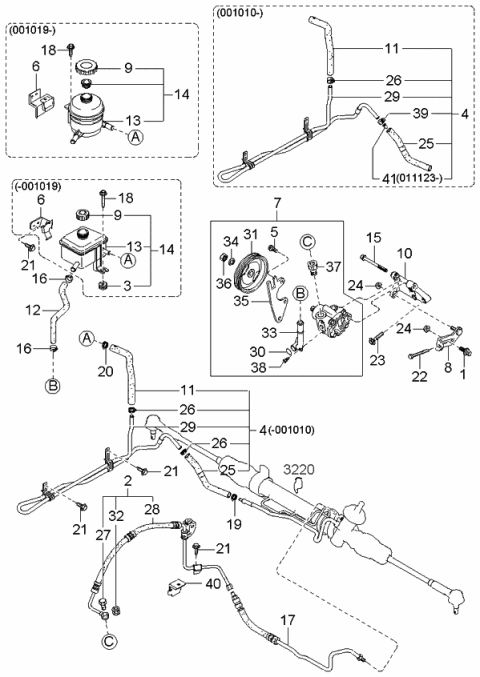 2002 Kia Spectra Power Steering System Diagram