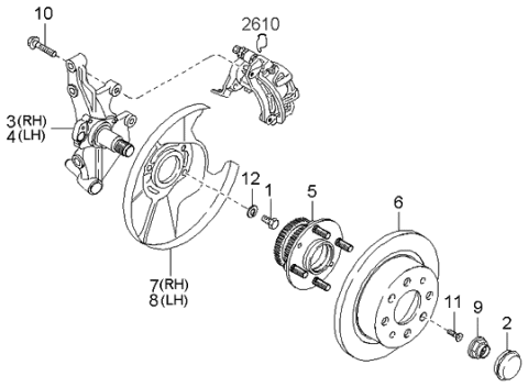 2004 Kia Spectra Rear Axle Diagram 1