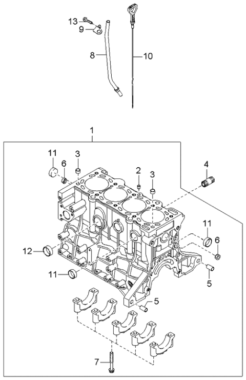 2000 Kia Spectra Cylinder Block Diagram 2