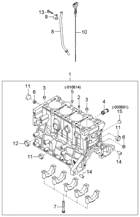 2000 Kia Spectra Cylinder Block Diagram 1