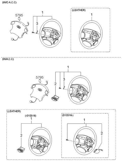 2003 Kia Spectra Steering Wheel Diagram 2