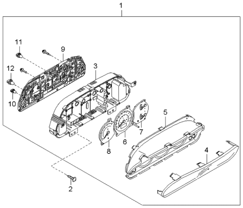 2002 Kia Spectra Meter Set Diagram 4