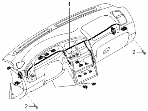 2002 Kia Spectra Wiring Assembly-INSTRUMNET Diagram for 1K2SR67030