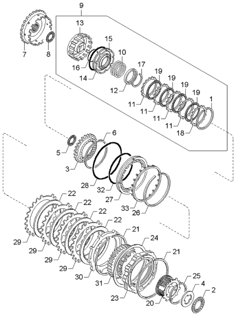 2002 Kia Spectra Governor, Low & Reverse Piston Diagram