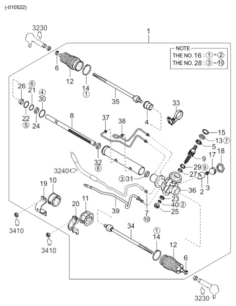 2000 Kia Spectra Steering Gear Box Diagram 1