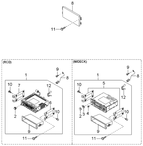 2000 Kia Spectra Cover Assembly-Hole Diagram for 0K2N1668H0