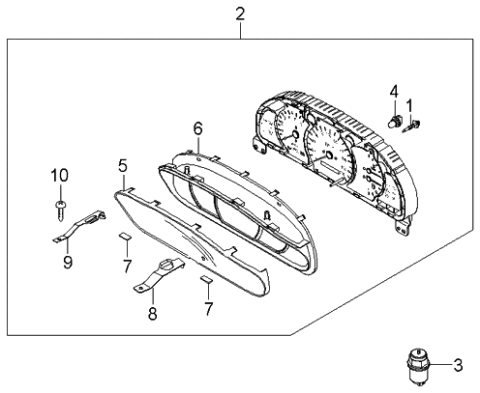 2006 Kia Sorento Cluster Assembly-Instrument Diagram for 940113E220