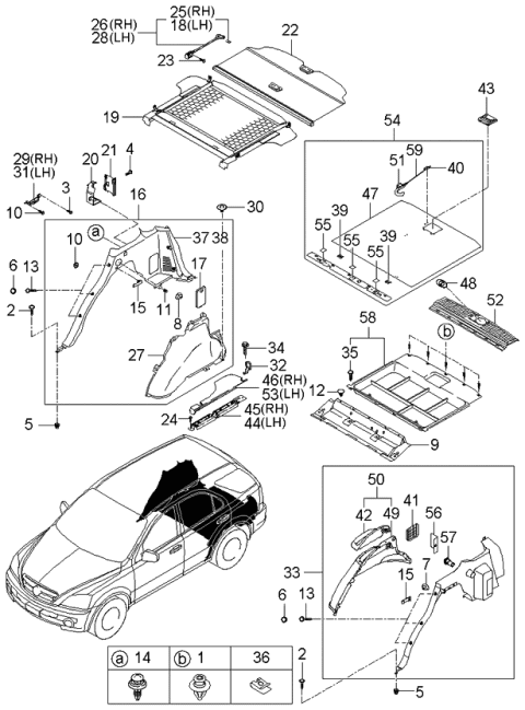 2006 Kia Sorento Mounting Bracket Diagram for 872603E400ND