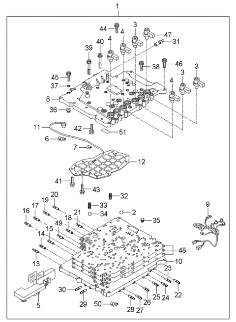 2006 Kia Sorento Valve Complete,L14 Diagram for 463354C000