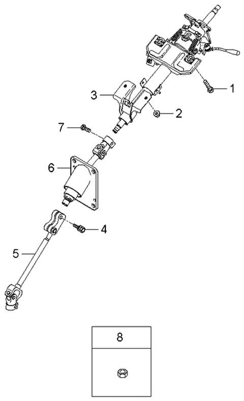 2006 Kia Sorento Steering Column & Shaft Diagram