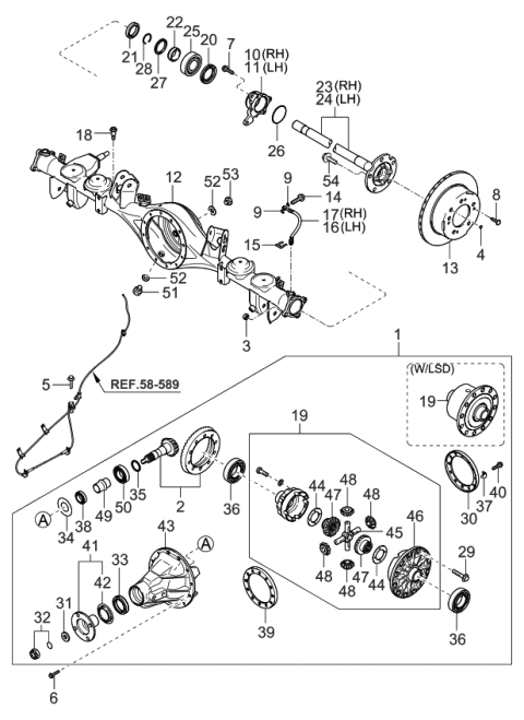 2006 Kia Sorento Housing-Bearing,RH Diagram for 523613E600