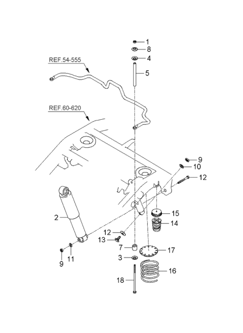 2006 Kia Sorento Rear Shock Absorber & Spring Diagram