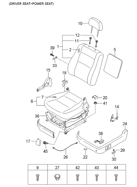 2006 Kia Sorento Tray-Under Seat Diagram for 882903E000WK