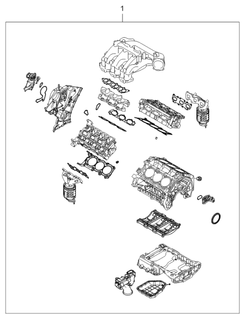 2006 Kia Sorento Gasket Set Diagram for KS66410270