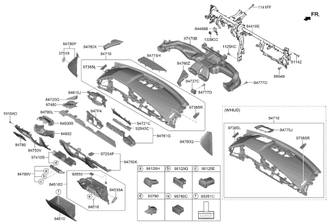 2024 Kia Niro EV Crash Pad Diagram