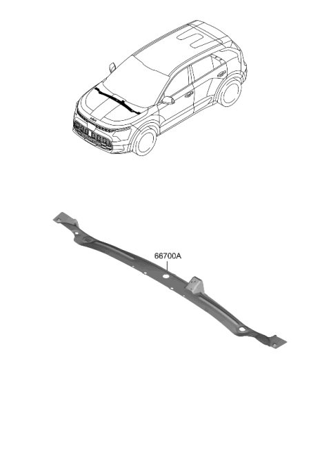 2023 Kia Niro EV Cowl Panel Diagram