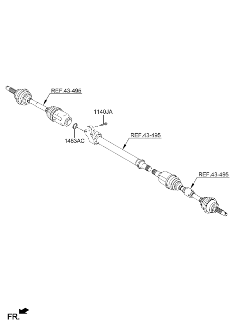 2023 Kia Niro EV Drive Shaft (Rear) Diagram