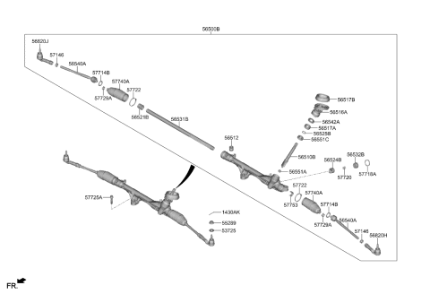 2024 Kia Niro EV Power Steering Gear Box Diagram