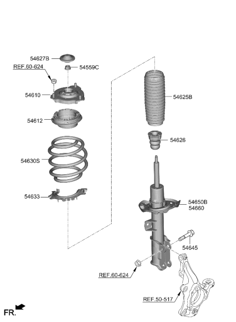 2024 Kia Niro EV SPRING-FR Diagram for 54630AO000