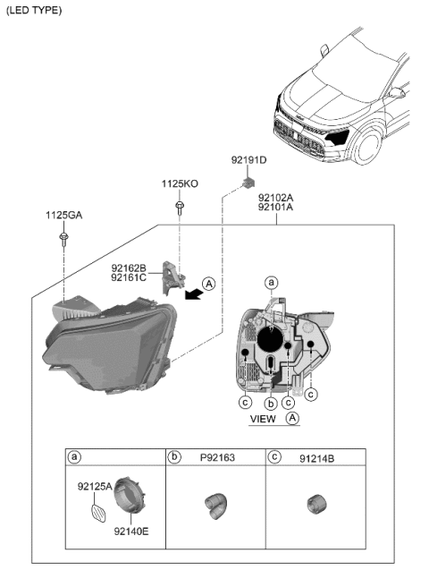 2023 Kia Niro EV Head Lamp Diagram 2