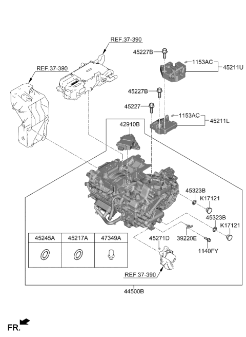 2024 Kia Niro EV Traction Motor & Gdu Assy Diagram