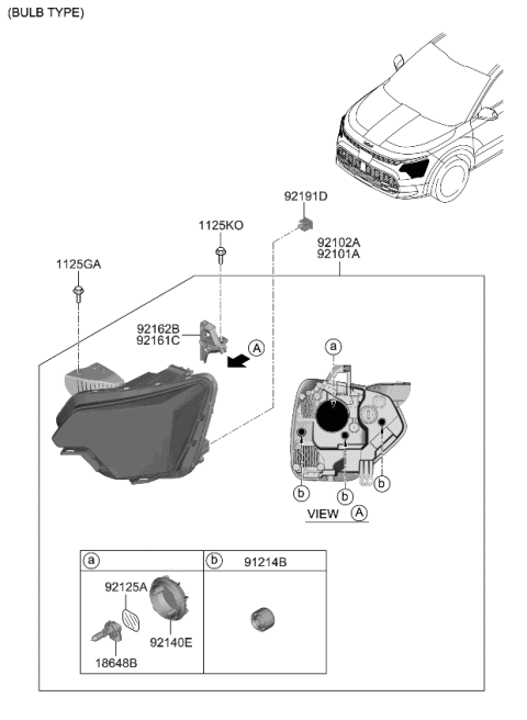 2024 Kia Niro EV Head Lamp Diagram 1