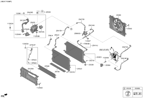 2023 Kia Niro EV RADIATOR ASSY-POWER Diagram for 253E0AO300