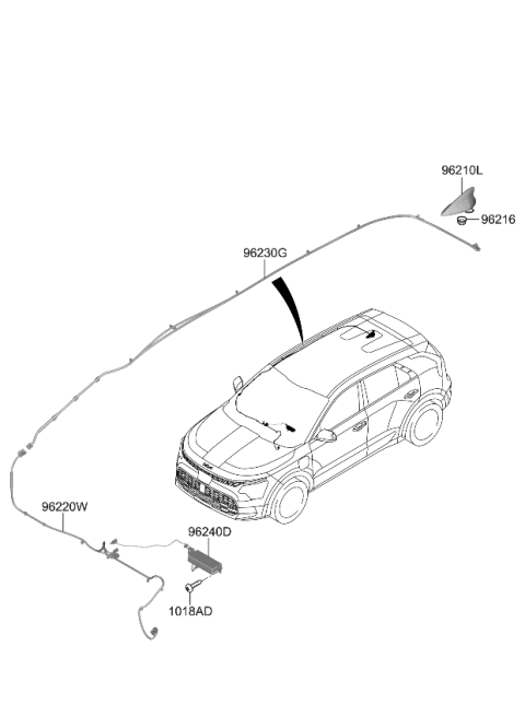 2024 Kia Niro EV Antenna Diagram