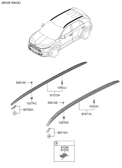 2023 Kia Niro EV Roof Garnish & Rear Spoiler Diagram 1