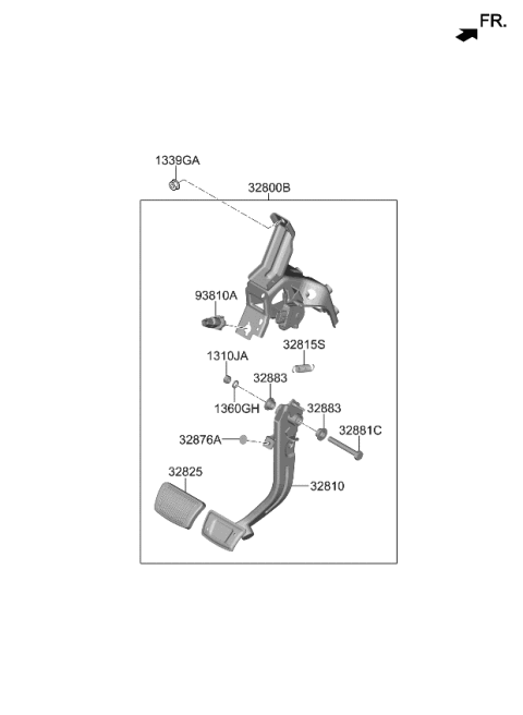 2023 Kia Niro EV Brake & Clutch Pedal Diagram