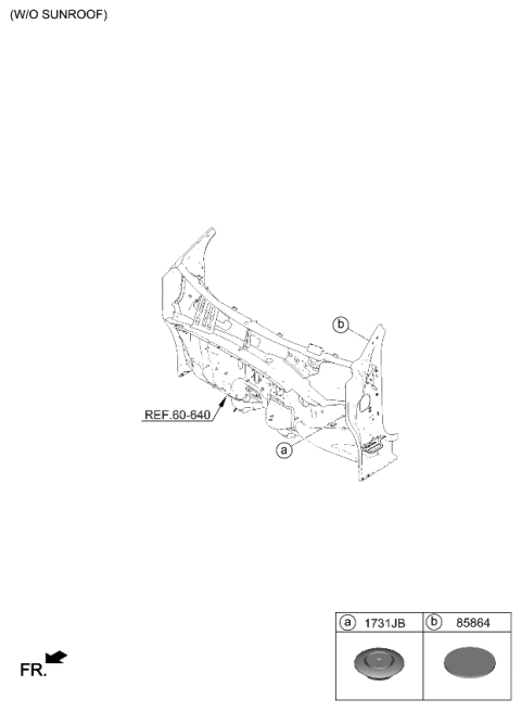 2023 Kia Niro EV Sunroof Diagram 2
