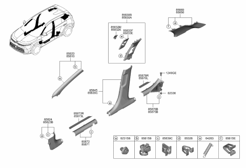 2024 Kia Niro EV TRIM-FR STEP PLATE,L Diagram for 85873AT000CCV