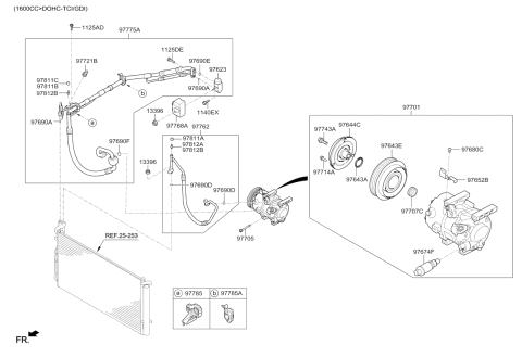 2018 Kia Optima Suction & Liquid Tube Assembly Diagram for 97775D5150