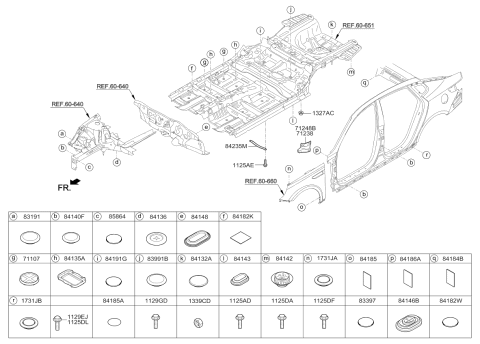 2017 Kia Optima Plug-Wax Injection Hole Diagram for 841364Z000