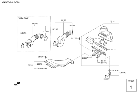 2016 Kia Optima Air Cleaner Diagram 5