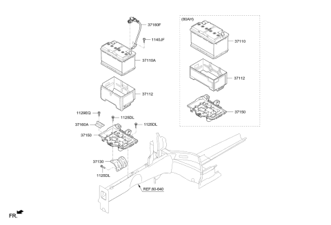 2016 Kia Optima Battery & Cable Diagram