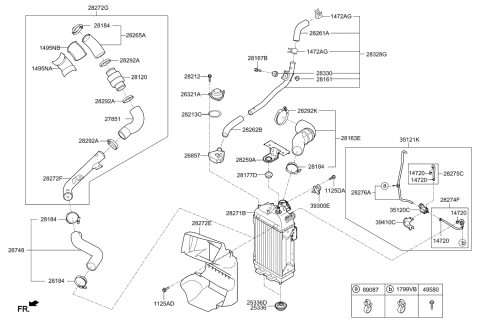 2018 Kia Optima Rcv Hose-Assembly Diagram for 282732B720