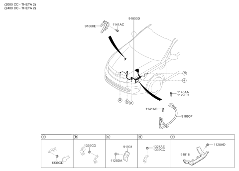 2016 Kia Optima Bracket-Wiring Mounting Diagram for 91931C1095