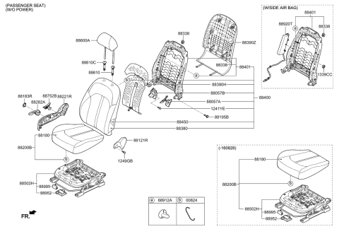 2016 Kia Optima Seat-Front Diagram 1