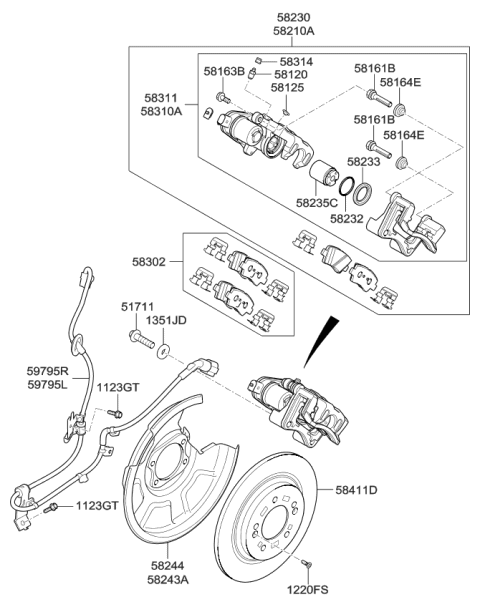 2016 Kia Optima Wiring-EPB Connector Ex Diagram for 59796C1500