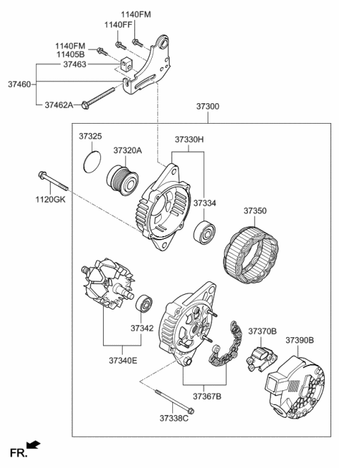 2017 Kia Optima Alternator Diagram 1