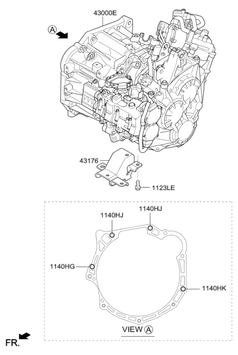 2018 Kia Optima Transmission Assembly-Dc Diagram for 430002D081