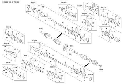 2017 Kia Optima Drive Shaft (Front) Diagram 3