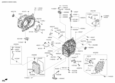 2016 Kia Optima Auto Transmission Case Diagram 4