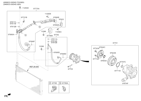 2017 Kia Optima Air Condition System-Cooler Line Diagram 1