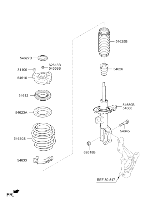 2017 Kia Optima Spring & Strut-Front Diagram