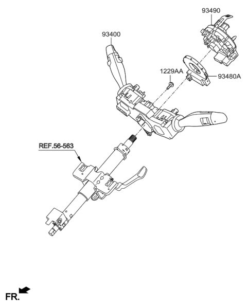 2017 Kia Optima Sensor-Angular VELOC Diagram for 93480D4000